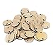 YuQi 100PCS Wooden Round Discs with 2 Hole, Unfinished Blank Wood Slices Circles for DIY Crafts Ornaments & Reminder Calendar Tags & Home Decor-1.2 inch