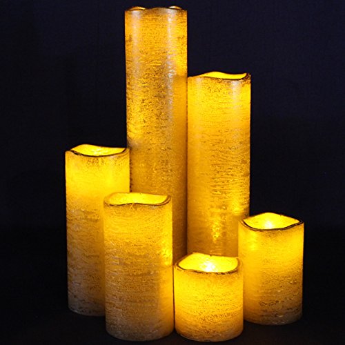 LED Lytes Flameless LED Candles Battery Operated with Timer Slim Set of