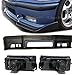 EAXIRACING compatible with 1992-1998 BMW E36 3-Series M3 Style Front Bumper Cover + Lip + Clear Fog Lights