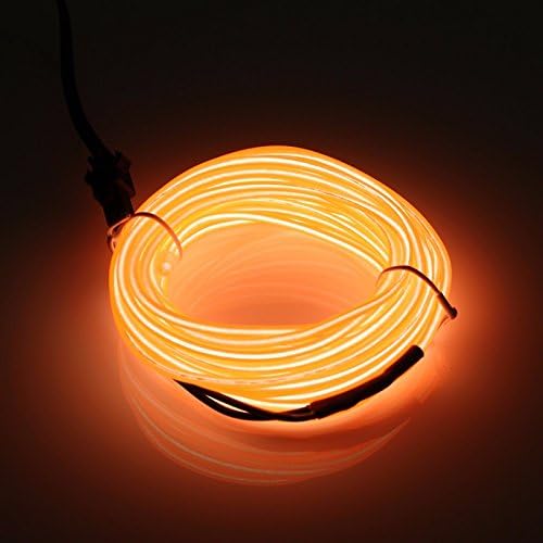 Senhui Neon Light El Wire with Battery Pack (15ft, Orange)