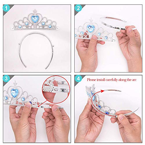 dmazing Elsa Toys for 3-8 Year Old Girls, Frozen Dress Up for girls 4-6 Elsa Frozen Party Supplies Birthday Gifts for 3-8 Year Old Girls Christmas Xmas Stocking Stuffers Stocking Fillers Blue