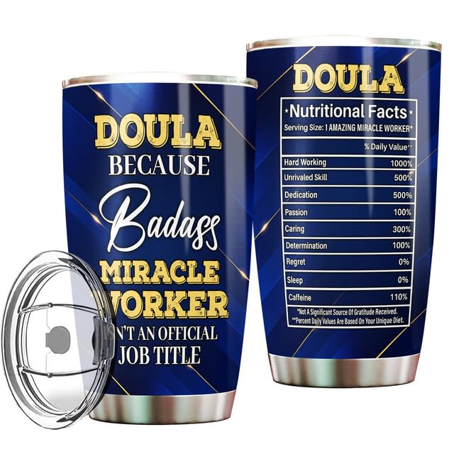 MONIZILUCKY DOULA Tumbler Stainless Steel 20oz With