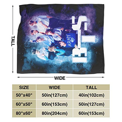 BTS ARMY BTS Fan Art Ultra Soft Light Weight Warm Flannel Throws
