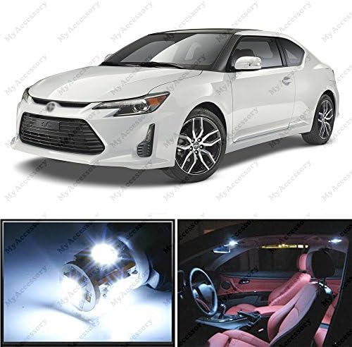 9 x Premium Xenon White LED Lights Interior Package Kit for Scion tC (2014-2016)