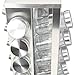 Adorox Steel Spice Rack - Round or Square Revolving Stainless Space Saving Kitchen Storage Organizer for Seasoning Dried Herbs (Square 20 Spice Jars)