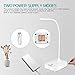 Brivation Dimmable LED Desk Lamp, 3 Dimming Levels, Eye-Care, Touch Sensitive, USB Charge/4AA Batteries Table Lamp, Office Lamp, Reading Lamps, Bedroom Lamps White