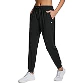 baleaf Women's Fleece Lined Pants Joggers Water-Resistant Zipper Pocket Thermal Sweatpants Winter Running Hiking Jogging