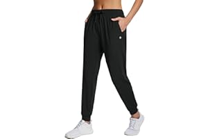 baleaf Women's Fleece Lined Pants Joggers Water-Resistant Zipper Pocket Thermal Sweatpants Winter Running Hiking Jogging