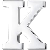 HONEY BEAR Initial Alphabet Letter Lapel Pins Collar Badge Brooches for Mens/Womens Shirt Dress Decoration Silver