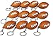 Novel Merk 12 Pack Football Keychains for Kids Party Favors & School Carnival Prizes