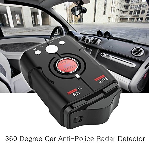 Radar Detector, Voice Alert and Car Speed Alarm System with 360 Degree Detection, City/Highway Mode Radar Detectors for Cars