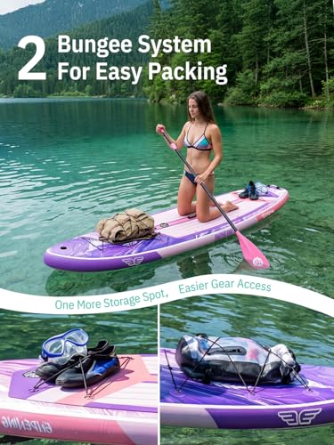Niphean (Extra Large) Inflatable Paddle Board, SUP for 2+1 People/Family, Stand Up Paddle Board with (Beginner Friendly) StabilTrac™ Fin, Waterproof Phone Pouch, Paddle Boards for Adults, Gift Ideas
