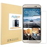 HTC One M9 Screen Protector -PLESON ® Premium HTC One M9 Screen Protector Tempered Glass Screen Protector -[Lifetime Warranty] 0.33mm Ultra Thin 9H Hardness 2.5D Round Edge Tempered Glass LCD HD Premium Screen Protector - [Anti-scratch/ Shatterproof/ Anti-fingerprint/ Water & Oil Resistant] Bubble-free Easy Installation - Retail Packaging