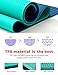 YAWHO Yoga Mat Fitness Mat Specifications 72” x 26” Thickness 1/4-Inch Eco Friendly Material SGS Certified Ingredients TPE Extra Large Non-Slip Exercise Mat with Carry Bag (Cyan)thumb 2