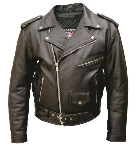 Men's AL2010 Basic Motorcycle Jacket 36 Black