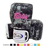 Fairtex Muay Thai Boxing Gloves BGV1 Dark Cloud Black 12 oz Universal All Purposes Training Gloves for Kickboxing MMA K1
