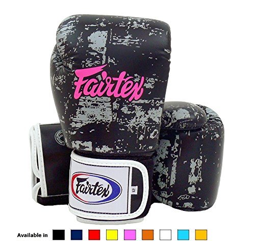 Fairtex Muay Thai Boxing Gloves BGV1 Dark Cloud Black 12 oz Universal All Purposes Training Gloves for Kickboxing MMA K1