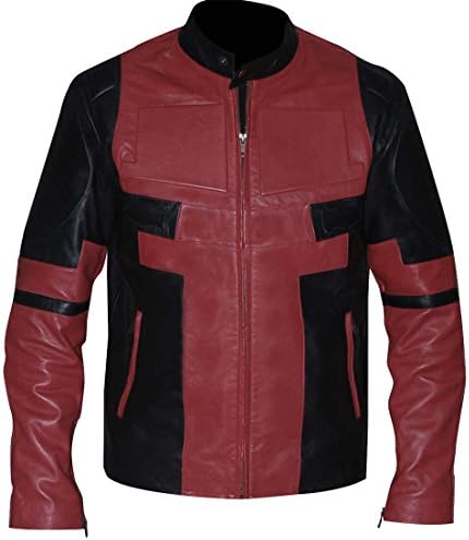 DeadPool Ryan Reynolds Black and Red Leather Jacket