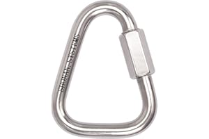 SHONAN.SYSTEMS SHONAN Delta Quick Link, Large Stainless Steel 3.5 Inch Triangle Quick Links Heavy Duty Triangle Carabiners Marine Grade, 1 Pack, 2300 Lbs Capacity