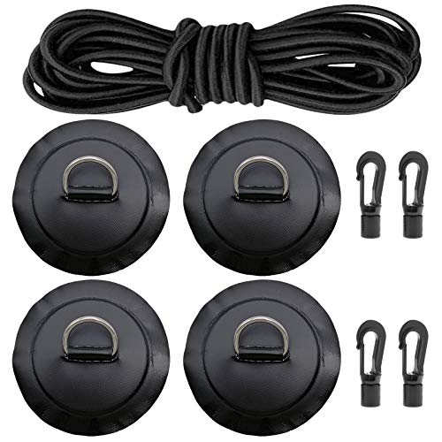 A 12 Ft 6MM Shock Cord with Hooks Bungee Deck Rigging Kit with 4