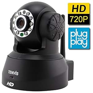 TENVIS JPT3815W-HD Wireless Surveillance IP / Network Security Camera, Baby Monitor, Two-Way Audio and Night Vision, Motion Detection Security Cameras