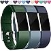 Wepro Replacement Bands for Fitbit Charge 2, 3-Pack Fitbit Charge2 Wristbands, Large, Navy Blue, Slate Blue, Tarmac