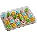 Decony 24 Compartment cupcake containers plastic disposable Cupcake Boxes muffin carrier - Great for high topping - 5 pc. - 24 slot each - Plus White standard size baking cups