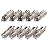 DCFun RCA Male to F-Type Female Video Adapter - 10-Pack