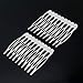 WSSROGY 20 Pieces Alloy Blank Hair Clips Combs Pins Metal Hair Combs Clips Barrettes DIY Wedding Bridal Hair Bows Findings,Silver