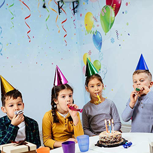 Iceyyyy 48 Pcs Party Horns Party Blowers Party Squawkers Glitter Party Fringed Noisemaker Blowouts Whistles for Birthday, Wedding, Chistmas, New Year Party - Thumbnail 3