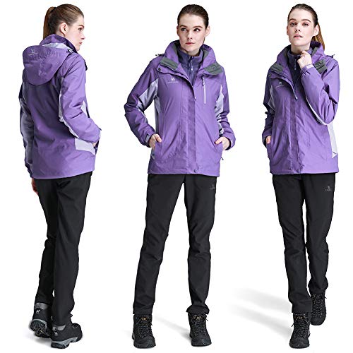 image for CAMEL CROWN Womens Winter Jacket 3-in-1 Winter Coats Ski Jacket Waterp