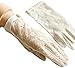 Urban CoCo Vintage Spring and Summer Women's Lace Cotton Short Gloves (Model 2-White)