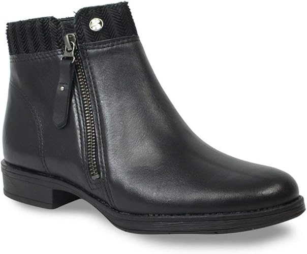 bota feminina com zíper em couro bottero