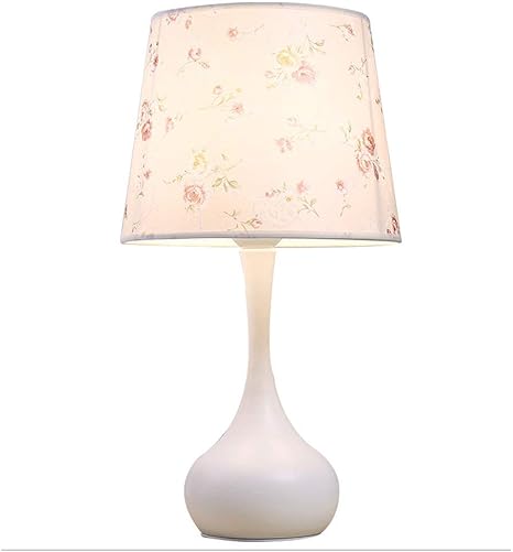 Dzx Lightweight Simple Fabric Table Lamp Metal Lamp Fashion Personality Creative Reading Lamp White Bedroom Living Room Restaurant Hotel Work Lamp Table Desk Reading Lamps Table Lamps Amazon De Kuche Haushalt