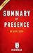 Summary of Presence: by Amy Cuddy | Includes Analysis