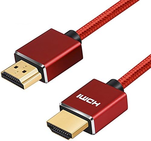 Shuliancable HDMI Cable 6ft Aluminum Shell High Speed 1080P 3D HDMI 1.4 and Audio Return Support Ethernet, Computer, TV, DVD, Xbox PlayStation PS3 PS4 PC(Red)