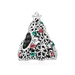 VALGACLS Glitter Christmas Tree Charm for Bracelets
