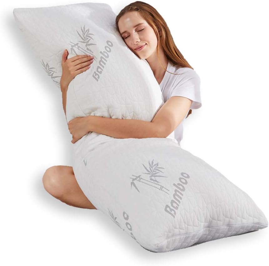 DOWNCOOL Body Pillow for Adults,100% Shredded Memory Foam Long Pillow Filling and Removable Washable Bamboo Cover,Hug Pillows for Sleeping: Kitchen & Dining