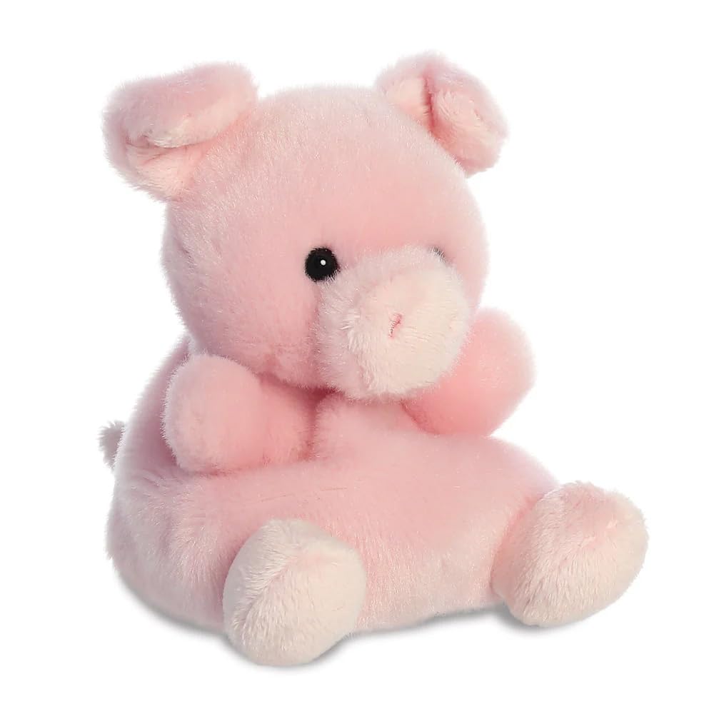Aurora Palm Pals, Wizard The Pig Soft Toy, 61242, 5 inches, Pink