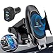Homder Automatic Clamping Wireless Car Charger Mount,10W/7.5W Qi Fast Car Charging,Dashboard Air Vent Phone Holder with QC 3.0 Fast Charger,Compatible with Samsung S10/S9/Note 9,iPhone8/Max/X/XR