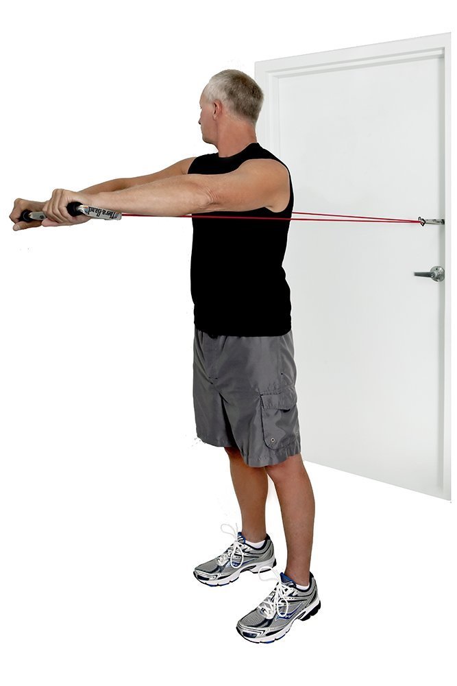 TheraBand Elastic Resistance Bands and Tubing Overdoor Accessories Kit