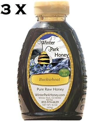 Buckwheat Honey 48oz (Raw Honey - 3 x 16oz Winter Park Honey Buckwheat)