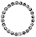 2284 Black Evil Eye Murano Glass Bead Bracelet with Crystal Spacers for Women Kabbalah Jewelry