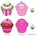WEBSUN Valentines Day Cards for Kids 32 Pack with Cute Bookmarks, Temporary Tattoos & Pink Envelopes - Perfect Cupcake Valentines Day Cards for School Classroom Exchange Gifts