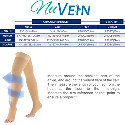 NuVein Medical Compression Stockings, 2030 mmHg Support, Women & Men