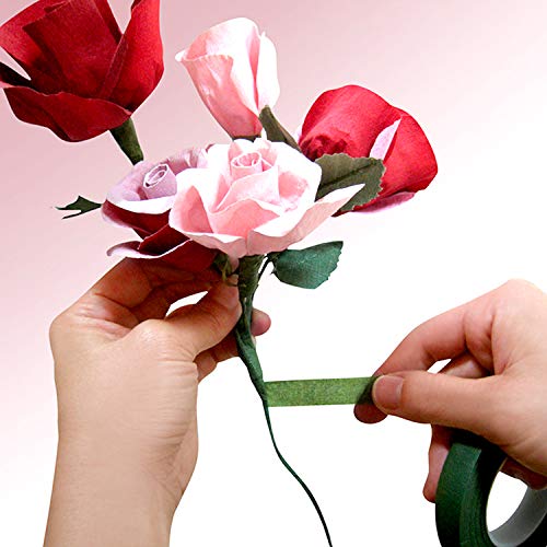 Jdesun 6 Colors Floral Tapes Self-Adhesive Masking Tapes,1/2 in x 30 Yard for Bouquet Stem Wrap Florist