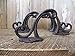 Big Sky Antiques Set of 6 Vintage Style Cast Iron Double Hook Coat Hat Key Rack Hanger