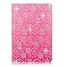 Cellularvilla Compatible with Apple iPad Air Case - 360 Degree Rotating Pink Glitter Pu Leather Flip Folio Multi-Angle Stand Smart Case Cover with Auto Sleep / Wake for iPad Air / iPad 5 (5th Gen)