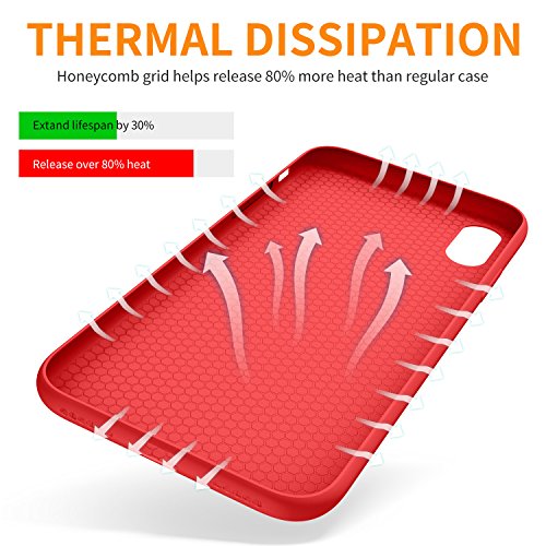 iPhone-X-Case-DTTO-Romance-Series-Liquid-Silicone-Gel-Rubber-Anti-Scratch-Shockproof-5-8-Inch-iPhone-Case-for-Apple-iPhone-X-with-Honeycomb-Grid-Pattern
