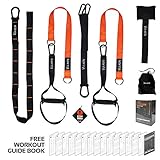 Vulken Suspension Trainer, CoreSlings Basic Home Suspension Training Kit Full Body Workouts for Your Home Gym, Travel, and Outdoors, Lightweight & Portable Core Workout Fitness Tools Including Workout